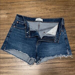 Abercrombie & Fitch Dark Blue Jean Shorts